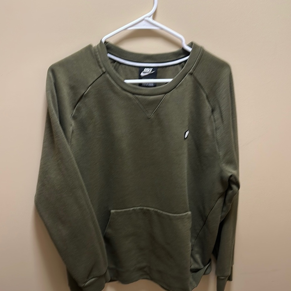 Nike Men's Olive Green Sweater
